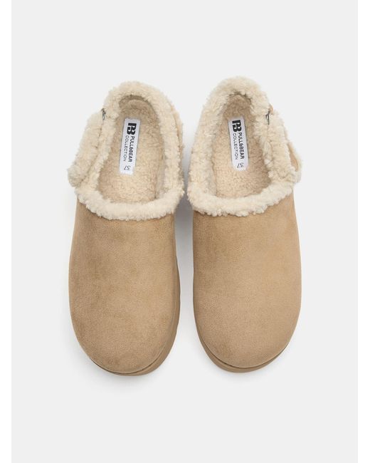 Pull&Bear Natural Clogs