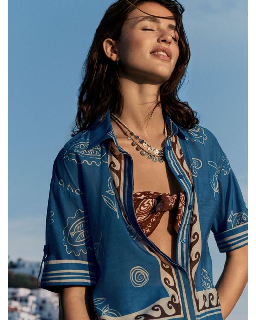 Next Blue Bluse