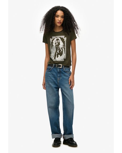 Superdry Green T-Shirt 'Pop Archive'