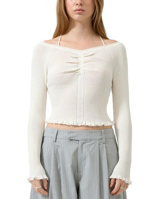 QS White Strickpullover