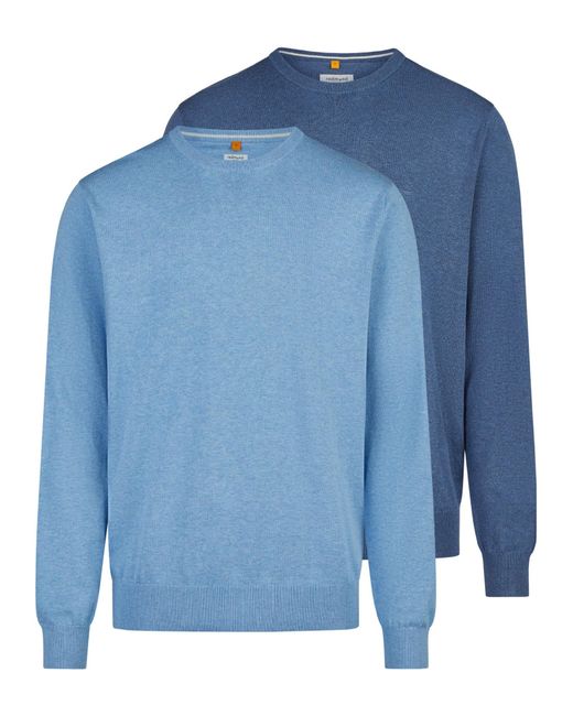 Redmond Pullover Basic in Blue für Herren