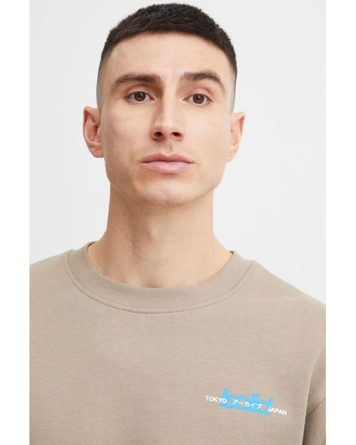 Solid Sweatshirt in Brown für Herren
