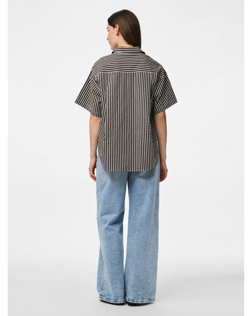 Pieces Gray Bluse 'Pcaida'
