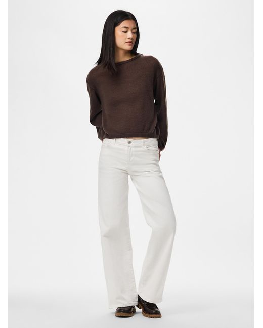 Pieces Brown Pullover Pcida