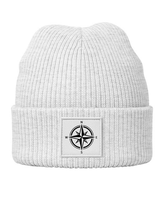 Neverless Mütze Windrose in White für Herren