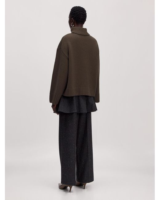 EDITED Brown Oversize Pullover Aus Wollmix Eireen
