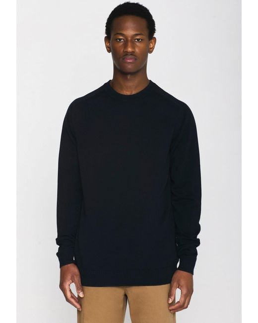 Knowledge Cotton Pullover in Blue für Herren