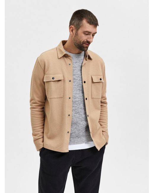 SELECTED Übergangsjacke in Natural für Herren