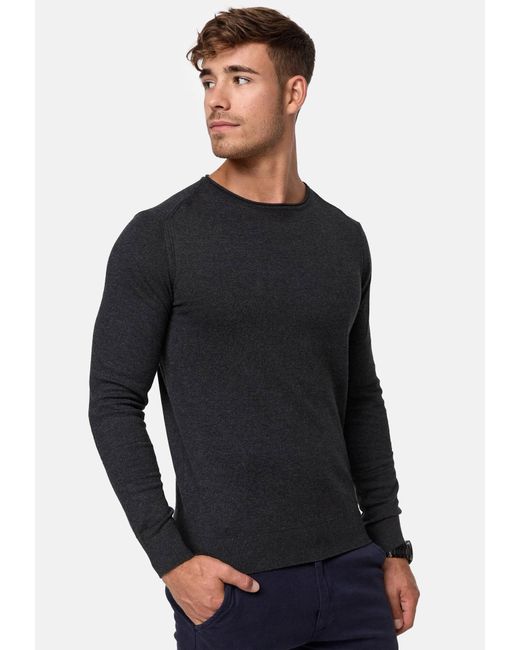 INDICODE Pullover Gamal in Black für Herren