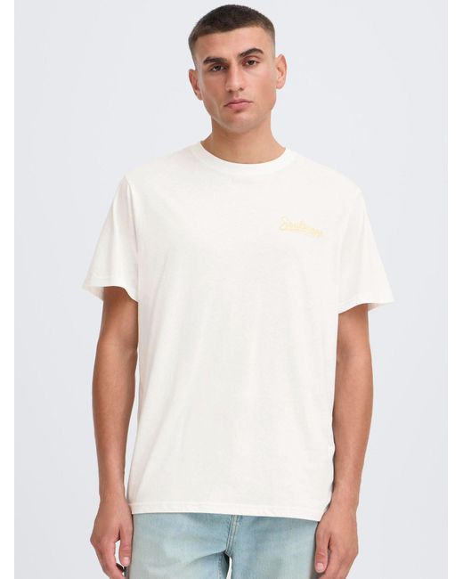 Solid Rundhalsshirt Sdtyrese Mit Backprint in White für Herren