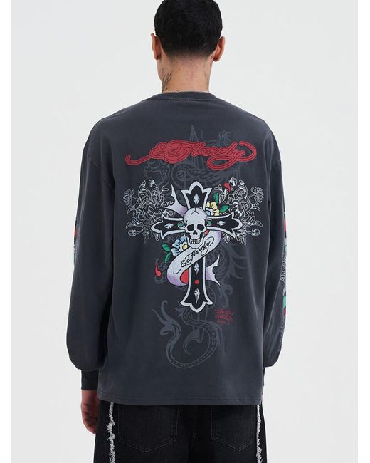 Ed Hardy Pullover in Gray für Herren