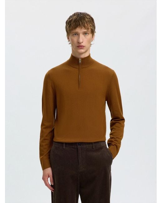 SELECTED Pullover Slhtray in Brown für Herren