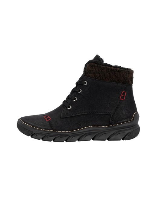 Rieker Black Schnürstiefelette
