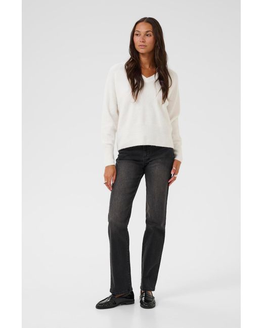 Kaffe White Pullover Kaniel