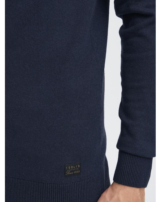 Solid Strickjacke Akalma in Blue für Herren