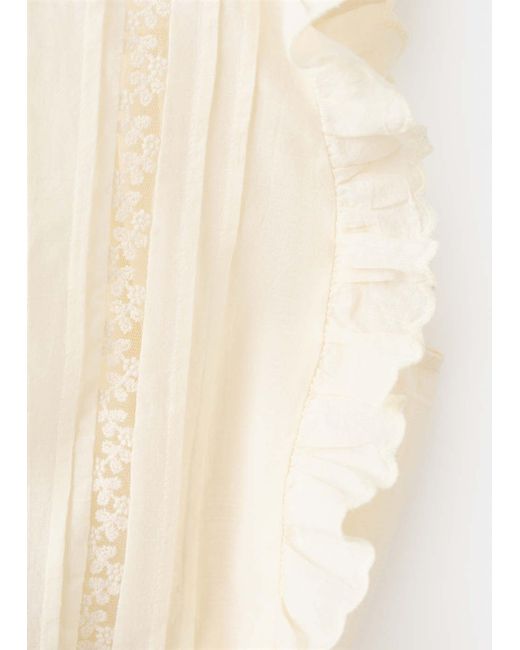 Mango White Bluse Lechuga