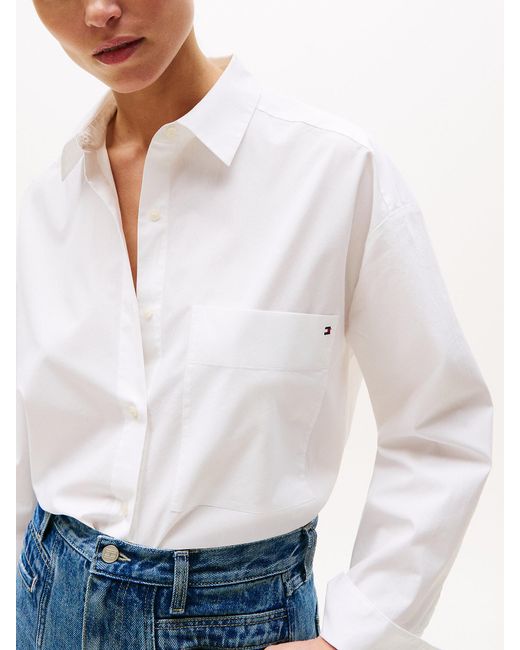 Tommy Hilfiger White Bluse Ess (Ocs)