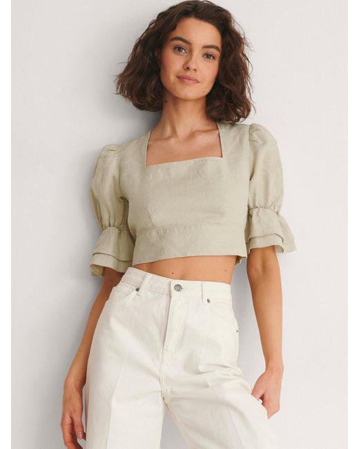 NA-KD Brown Bluse