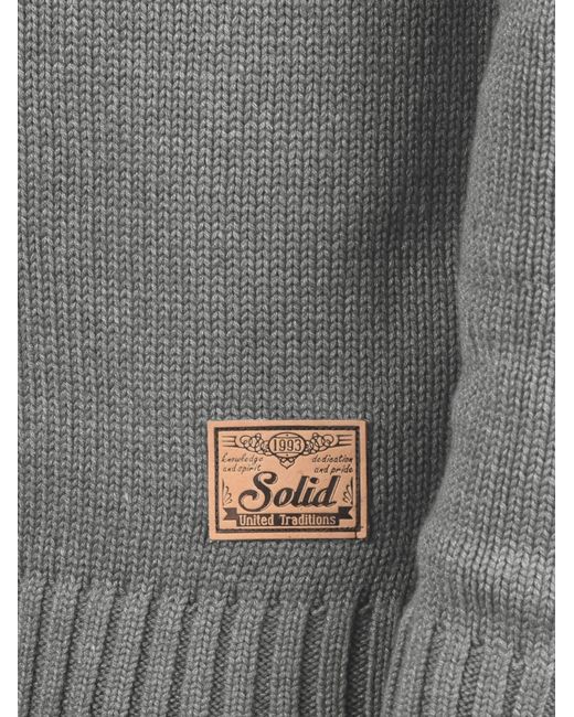 Solid Strickpullover Petro in Gray für Herren