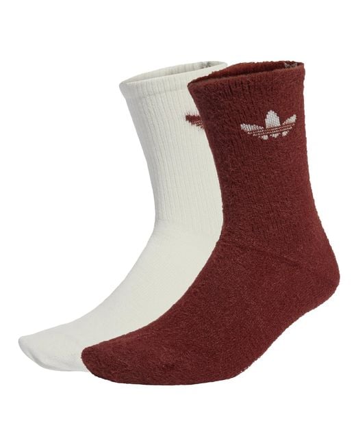 Adidas Red Fluffy Crew Socken 2 Paar