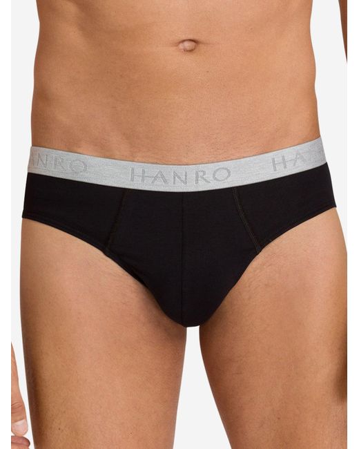 Hanro Slip Cotton Essentials in Black für Herren