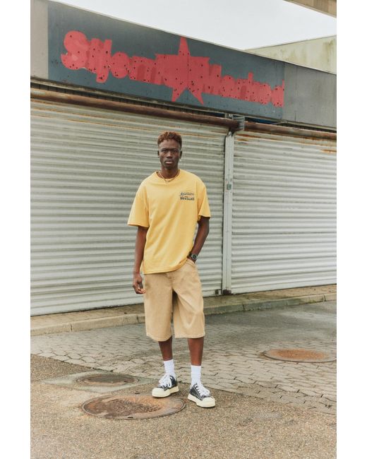 Solid Rundhalsshirt Sdubert in Yellow für Herren