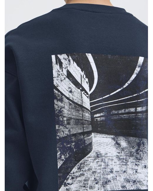 Solid Sweatshirt Sdhannes in Blue für Herren
