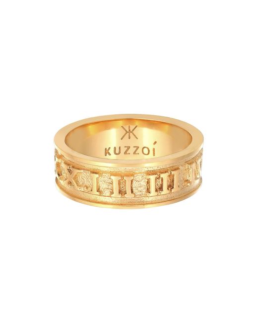 Kuzzoi Ring Zahlen in Metallic für Herren