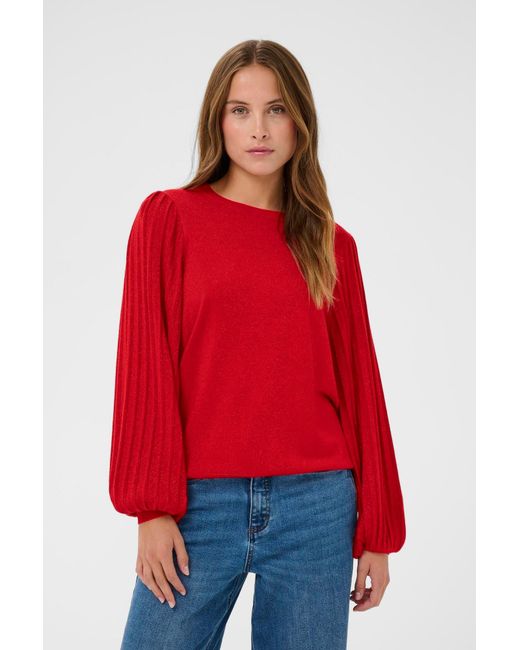 Kaffe Red Pullover