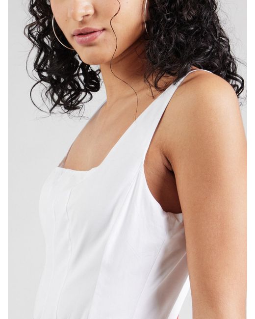 Staud White Kleid Wells