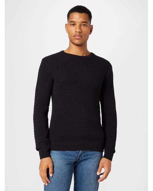 Solid Pullover Clive in Black für Herren