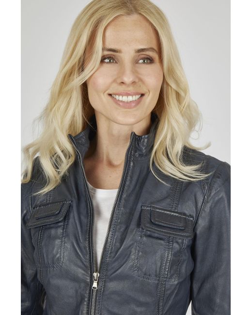 7eleven Blue Lederjacke Sefema