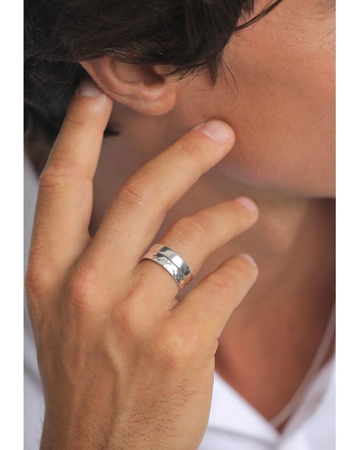 Kuzzoi Ring Set in Metallic für Herren