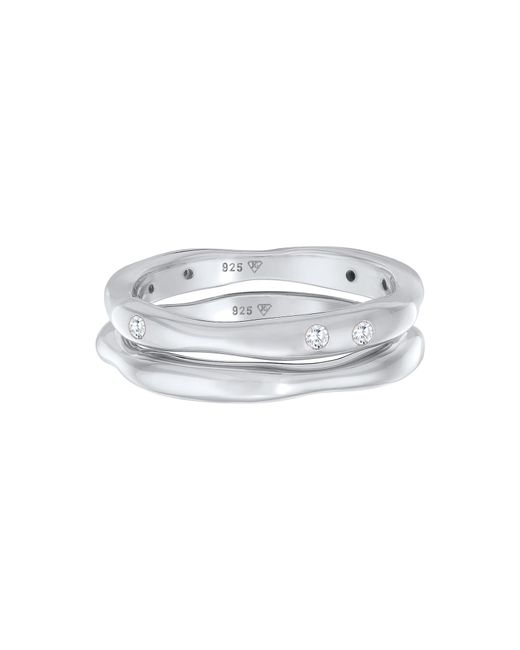 Elli Jewelry Multicolor Ring Set