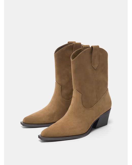 Pull&Bear Natural Cowboystiefel