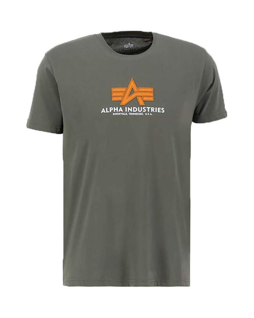 Alpha Industries Shirt Basic Rubber in Green für Herren