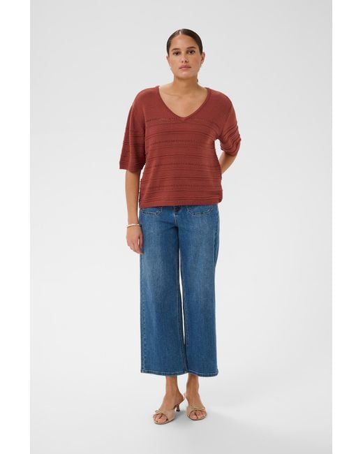 Kaffe Red Pullover