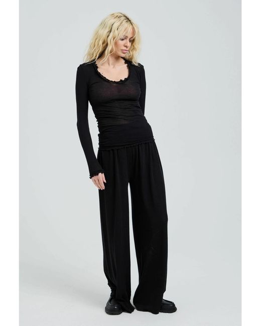 Seamless Basic Black Shirt Romance