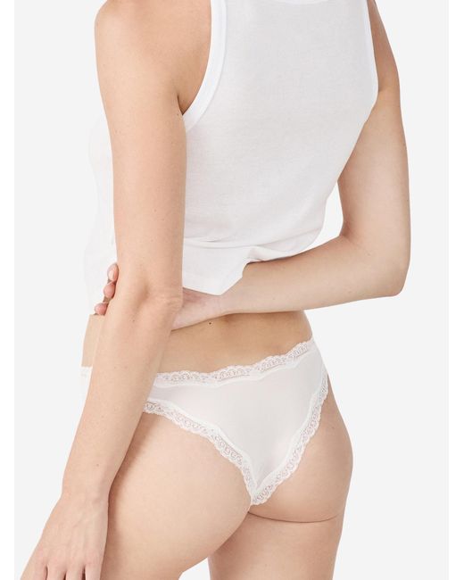 Etam White String Jim Micro