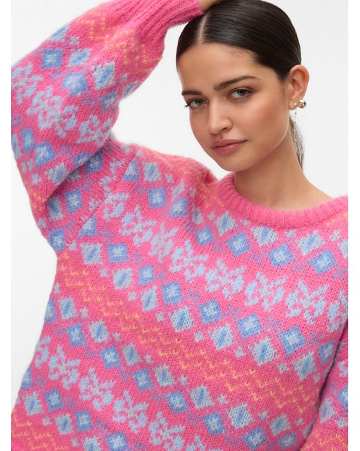 Vero Moda Pink Pullover Vmelin