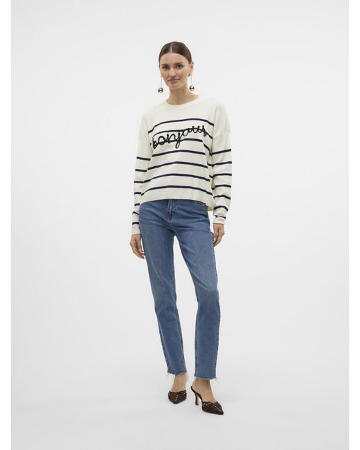 Vero Moda White Pullover 'Aria