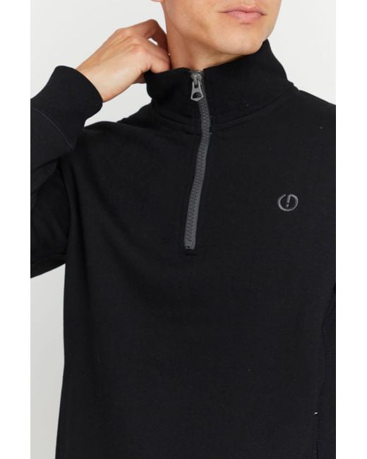 Solid Sweatshirt in Black für Herren