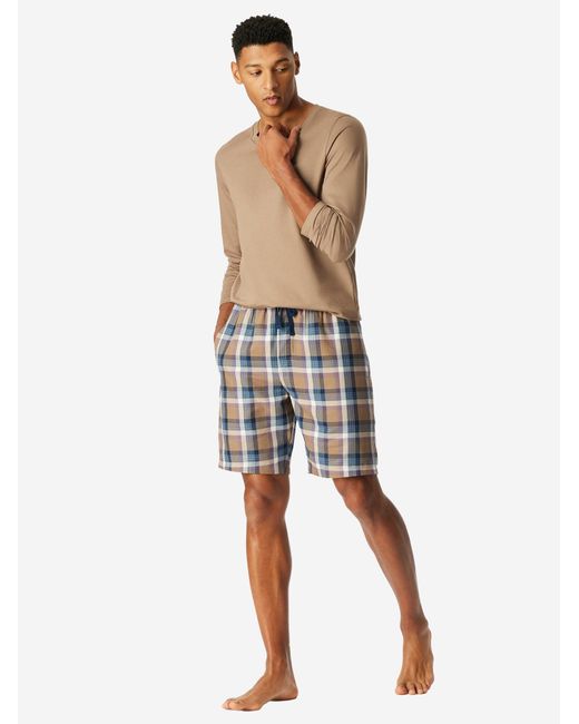 Schiesser Pyjamashorts Bermuda in Blue für Herren