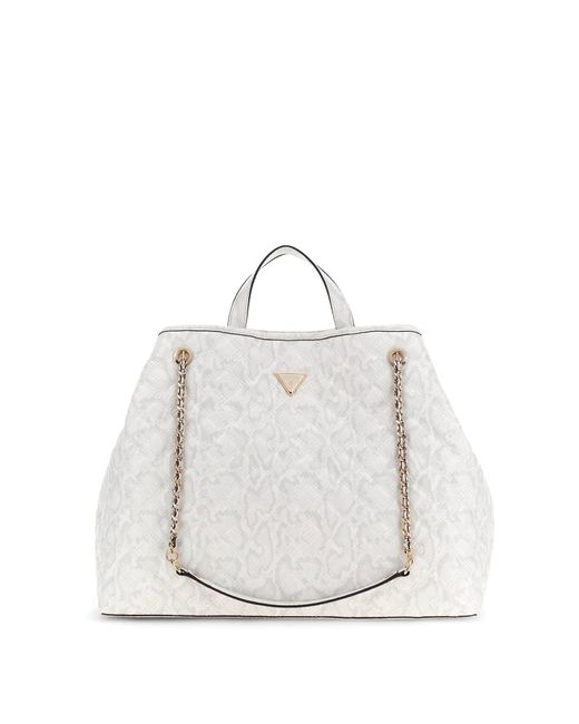 Guess White Shopper Giully