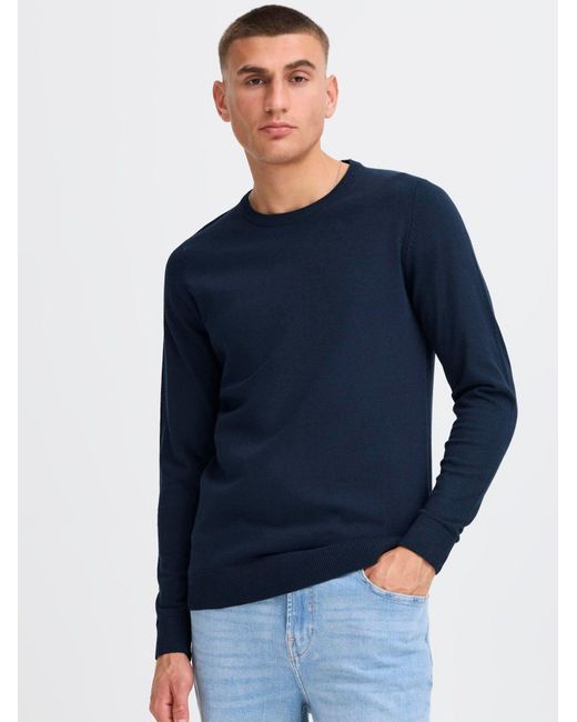 Solid Strickpullover Sdakant in Blue für Herren