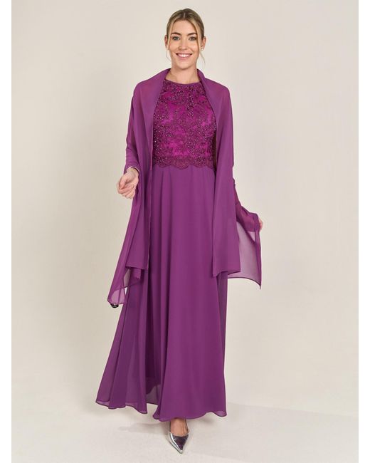 Apart Purple Tuch Aus Chiffon
