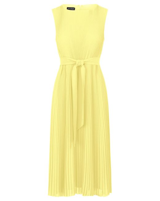 Apart Yellow Midi-Plisseekleid