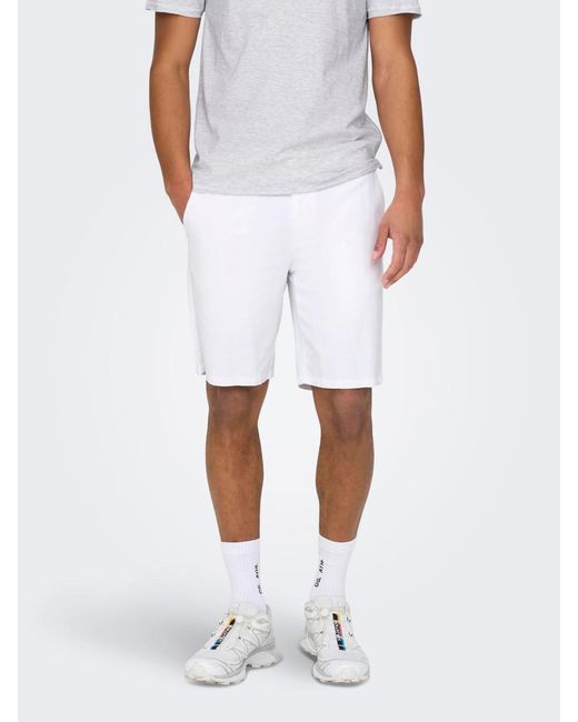 Only & Sons Shorts 'mark' in White für Herren