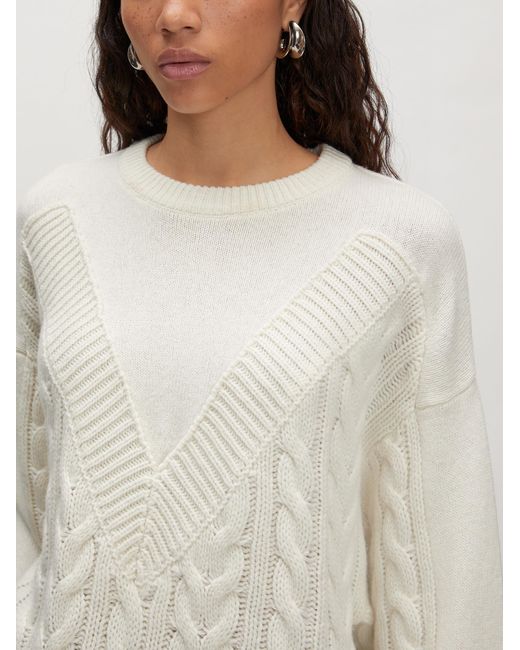 EDITED White Pullover Aus Wolle Danica