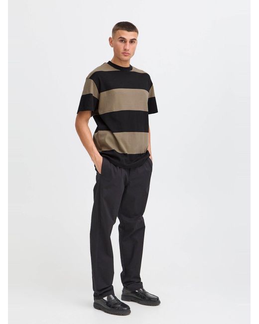 Solid Rundhalsshirt Sdroy in Black für Herren